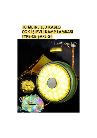 Pd-830 10 Metre Led Kablo 8 Modlu Lüx Işıldak Siyah Yeşil Sarı Kırmızı