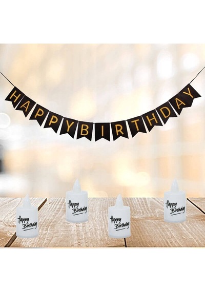 Happy Birthday Pilli Led Mum. 6.00 CM X 3.50 CM - Beyaz