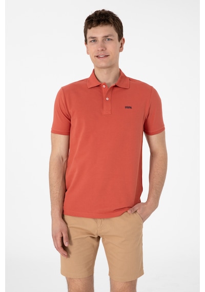 U.S. Polo Assn. Erkek Regular Fit Polo Yaka Pudra Basic Tişört 50306007-VR042