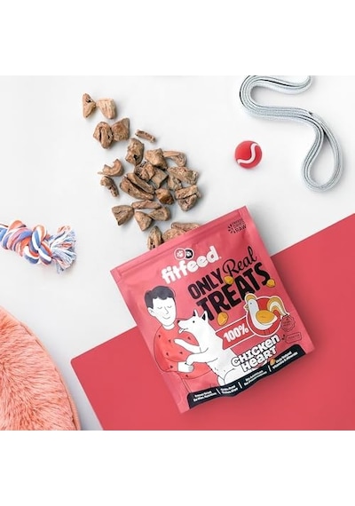 Fitfeed Freeze-dried Çiğ Tavuk Yürek Köpek Ödül Maması 40g