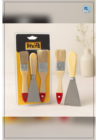 Kestirme Fırça Seti 3 Parça 50 Mm Spatula Boyacı Macun Laminat Uy