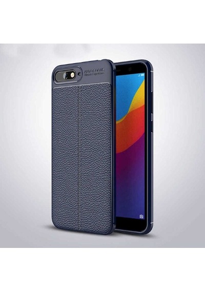 Huawei Y6 2018 Kılıf Zore Niss Silikon Kapak Lacivert