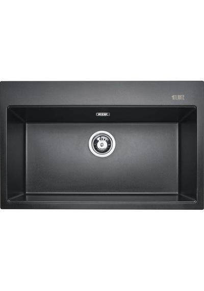 Atlante Granit Evye Tekli Alttan Yapıştırma Siyah 285607 Premium Ve Dayanıklı Granit Evyesi Siyah
