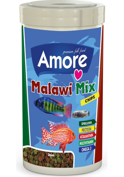 Malawi Mix Cips 250 ml Ciklet Akvaryum Balık Yemi