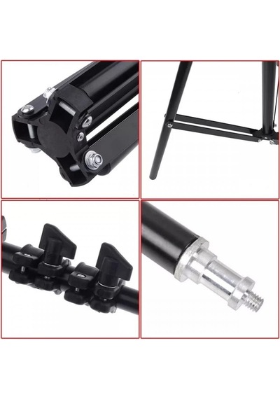 Tripod Kamera Işık Ayağı Döküm Demir 940gr Fotoğraf Makinesi Paraflaş Kamera 70 Cm-210 Cm Açıla