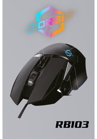 Gaming Mouse Ergonomik Başparmak Destekli Kablolu Profosyonel Oyuncu Mouse Ayarlı 7200 Dpı Rb103