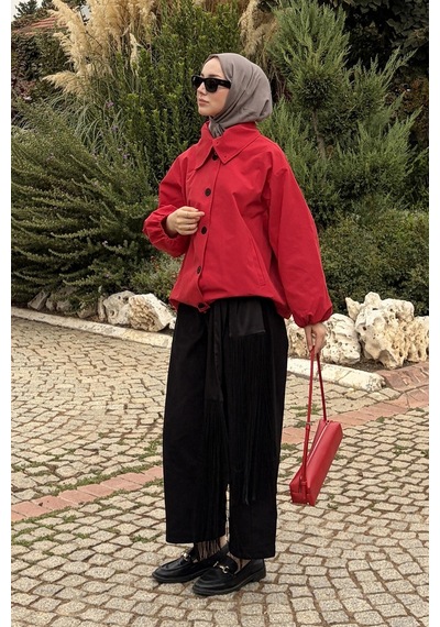 Kadriye Baştürk Barrel Gabardin Pantolon Siyah