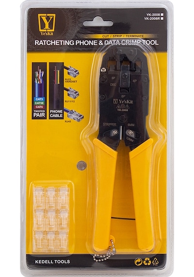 Ayt Powermaster Yk-2008 Rj11 Rj12 Rj22 Rj45 Sıkma Pensesi Ethernet Telefon İnternet Soket Jack Sıkma Takma Pensesi