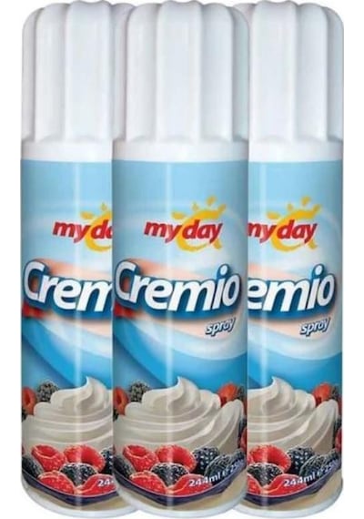Myday Sprey Krem Şanti 250 Gr X 3 Doğal Aroma Ve Süt İçeren Hafif Lezzetli Tatlı Dokunuş