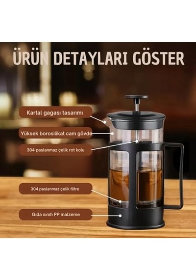Bitki Çayı Kahve Pressi Plastik 600 Ml Diğer