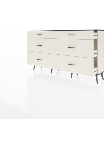 Arges Konsol 6 Çekmeceli 176x30x99 Aytaşı-antrasit/aytaşı Antrasıt/aytası - Aytası