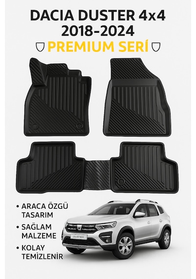 Dacia Duster 4x4 3d Oto Paspas Ve Bagaj Havuzu İkili Set