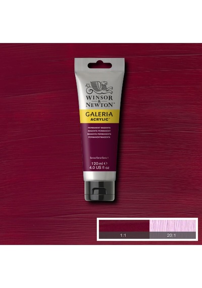Winsor & Newton Galeria Akrilik Boya 120ml Permanent Magenta 488 Karışık, Çok Renkli