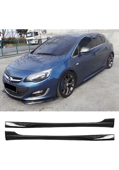 Opel Astra J Sedan Opc Yan Marşpiyel Seti Mat Siyah Plastik 2 Adet 2009-2015
