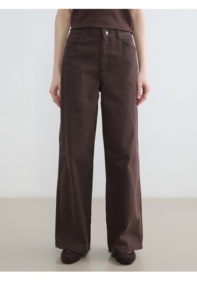 Lcw Modest Kahverengi Regular Fit Geniş Paça Kadın Pantolon