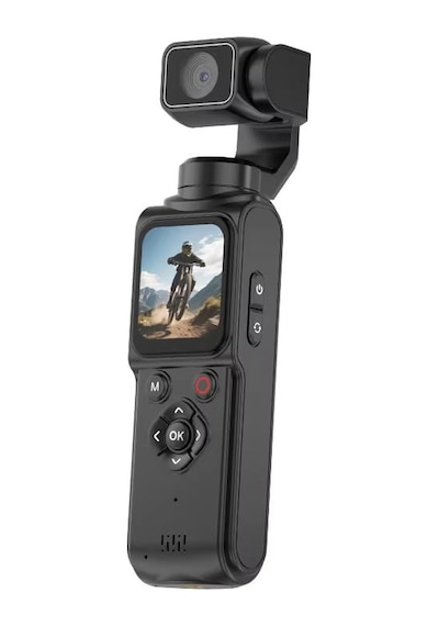 4k Ultra Hd Profesyonel Aksiyon Kamerası, Vlog Kamera, 330 Dönebilir, Yüz Takibi, Dokunmatik Ekran, 2400 Mah Batarya, 75mp Fotoğraf Çözünürlüğü