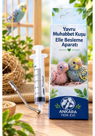 Yavru Muhabbet Kuşu Elle Besleme Aparatı