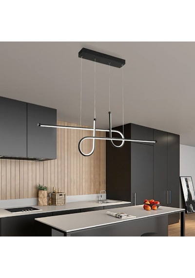 Haldizen / 120 Cm / Sarkıt Avize / Antrasit Gövde / 3 Renk Işık Antrasit