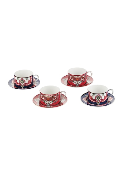 Lucky Art Etro Bone 4lu Çay Fincani Seti 180cc Lyhd 783 çok renkli