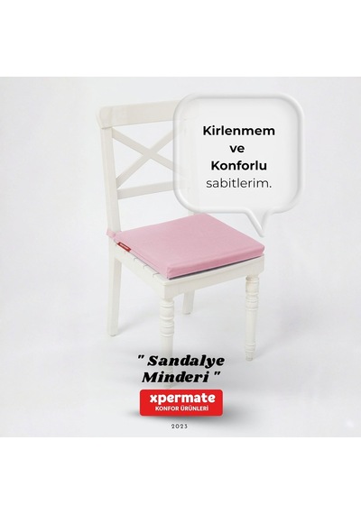 Tr Sandalye Minderi 40x40 Cm Fermuarlı Su İtici Leke Tutmaz Bağcıklı Bahçe Balkon Minderi Seti Diğer