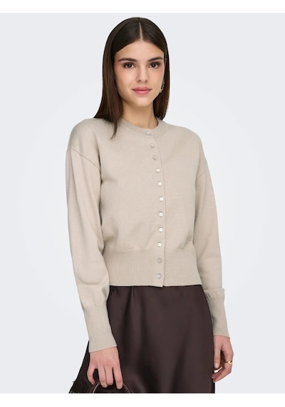 Only Onlmıo Ls O-neck Button Cardiga Kadın Hırka 15377295 Bej