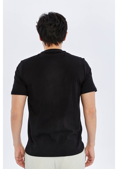 Süvari O Yaka Regular Siyah Erkek T-shirt Ts1014000475