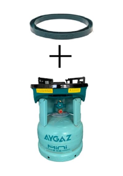 Aygaz Yeni Mini Ocak (barbekü Uyumlu) +mini Tüp+mini Altlık 3 Lü Mavi