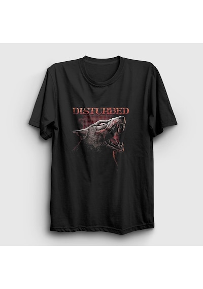 Presmono Unisex Wolf Disturbed T-shirt Siyah