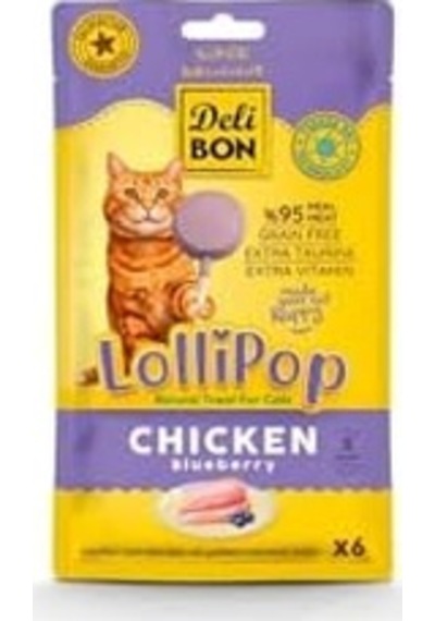 Deli Bon Tavuklu Lolipop Kedi Ödül Maması 6lı 103 Ivory