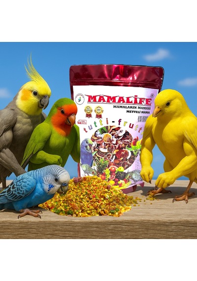 Meyveli Kuş Maması Nemli 1 Kg Mamalife