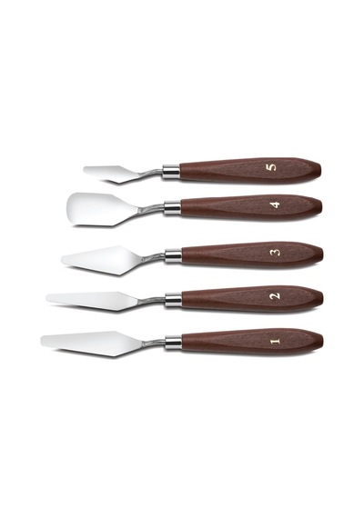 Südor Kırtasiye 5'li Metal Spatula Seti Çelik Spatul Akrilik Boya Yağlı Boya Hobi Çalışması