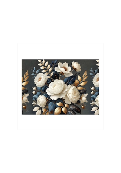 Pastel Çiçek Deseni Model Ahşap Tablo