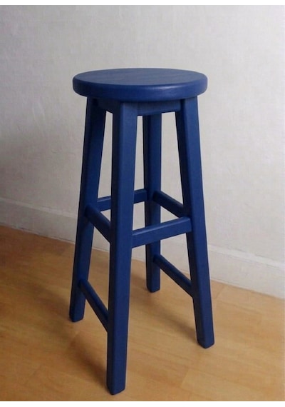 Ahşap Tabure 75 Cm Mavi