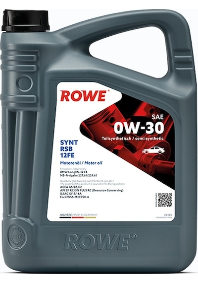 Rowe Hightec Synt RSb 12Fe Sae 0W-30 Motor Yağı 5 L