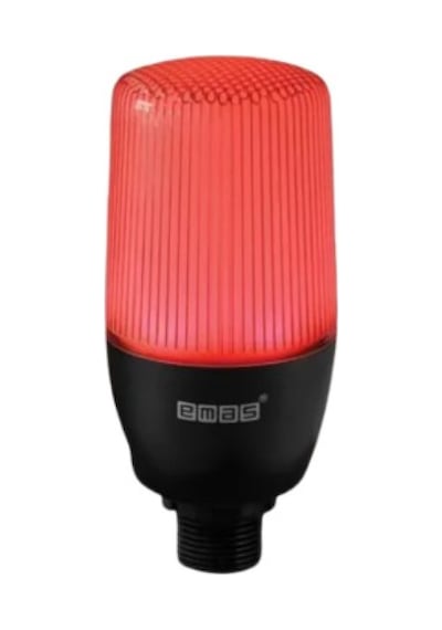 Emas If5r024zm05 If Serisi Kırmızı 24v Ac/dc Buzzerlı Sabit Anahtar Kontrollü M22 Vidalı Led İkaz 55mm