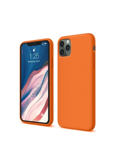 Apple İphone 11 Pro Uyumlu Kılıf First Silikon - Turuncu
