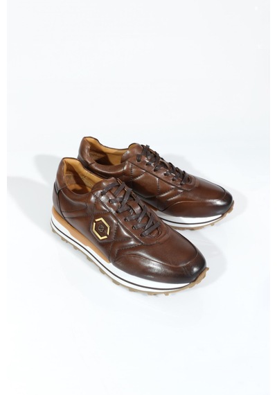 Dgn 6275 Erkek Bağcikli Sneakers Ayakkabi Kahve