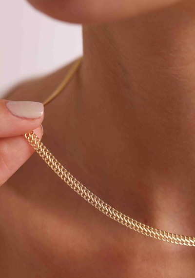 Bayar Gold 14 Ayar Altın Viyana Zincir Kolye 3.5 Mm