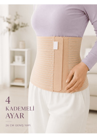 26 Cm Abdominal Korse Doğum Sonrası 4 Kademeli Ayarlanabilir Karın Bel Korsesi Diğer