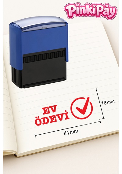 Öğretmen Kaşesi Ev Ödevi Kaşesi Kendinden Mürekkepli Kırmızı Baskı Kırmızı