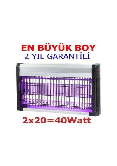 40 Watt Mor Işıklı Yeni Nesil Sinek Öldürücü 2x20w Sivrisinek Yokedici Tavana Asılan 2 Lambalı