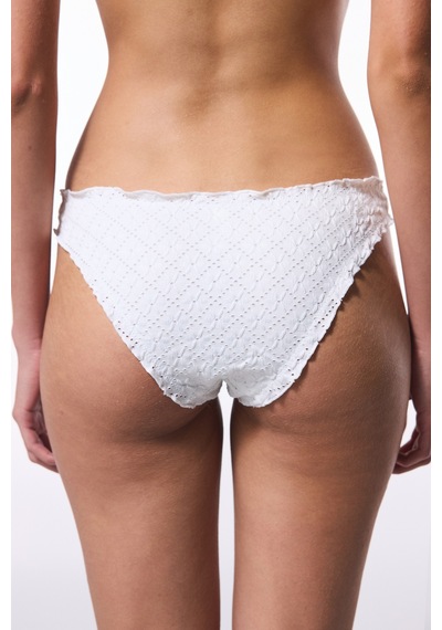Penti Kırık Beyaz Arizona Fırfırlı Slip Bikini Altı