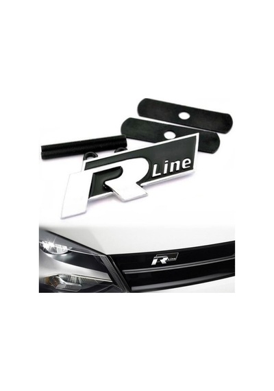 Volksvagen R Line Metal Ön Panjur Logo Arma Sticker