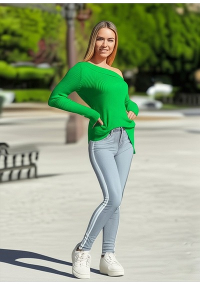 Flex Fashıon Yeni Sezon Omuz Detaylı Asimetrik Trend Triko Badi Yeşil - 655777846 Yeşil - 655777846 Yeşil