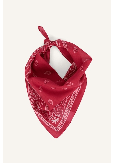 Defacto Kadın Desenli Pamuklu Bandana N7447az26smrd43 Kırmızı-rd43