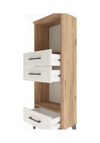 Arges Dolap 2 Raflı 3 Çekmeceli 44x30x134 Çam-aytaşı Çam