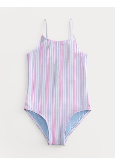 Marks & Spencer Çizgili Çocuk Mayo T74000095U Pembe