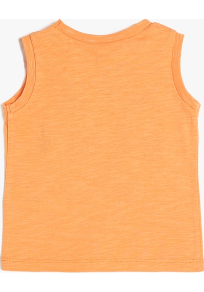 Koton Atlet Pamuklu Kolsuz Bisiklet Yaka Baskılı Pembe 3smb30022tk 3SMB30022TK284 Pembe