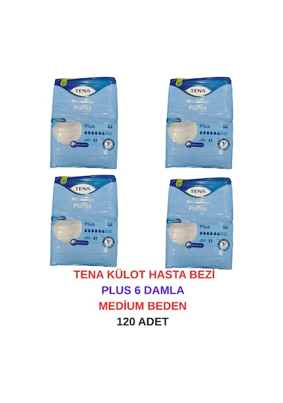 Tena Külot Hasta Bezi Plus 6 Damla Medium Beden - 120 M