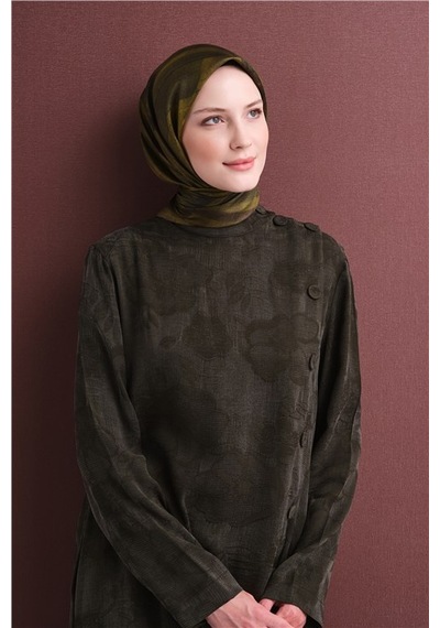 Armine Saf İpek Twill Eşarp 9618d 81 Kestane